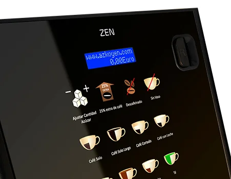 Panoul de selecție al automatului ZEN
